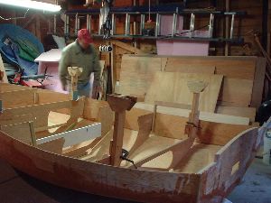 Inside hull showing frames w/legs - 12/31/06